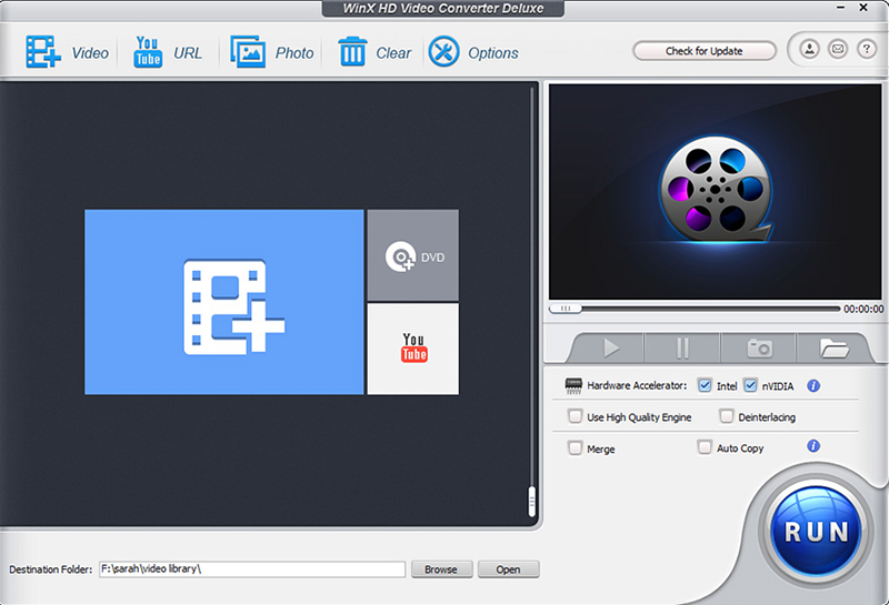 WinX HD Video Converter Deluxe Screenshot 1