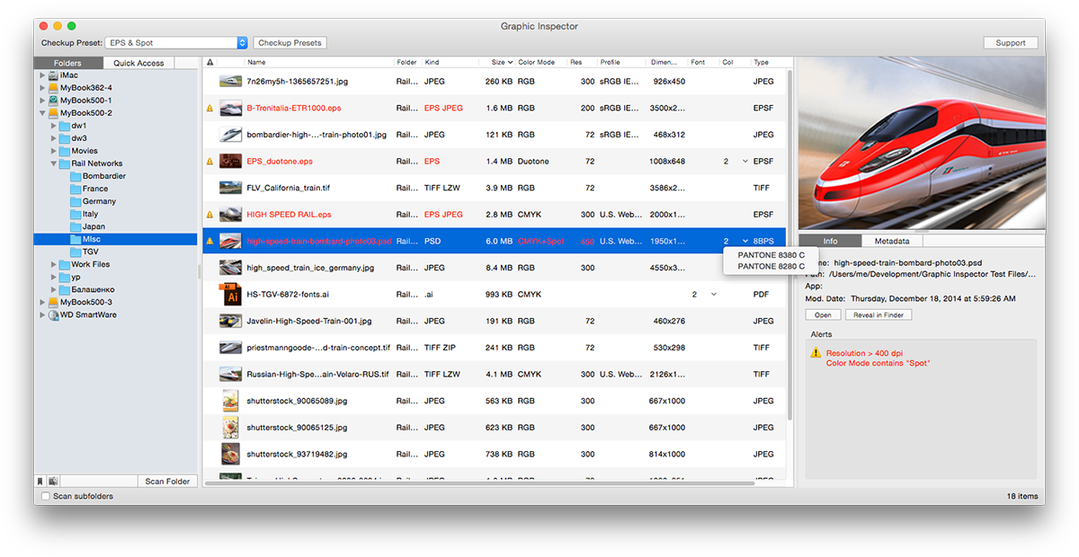 Graphic Inspector Screenshot 1