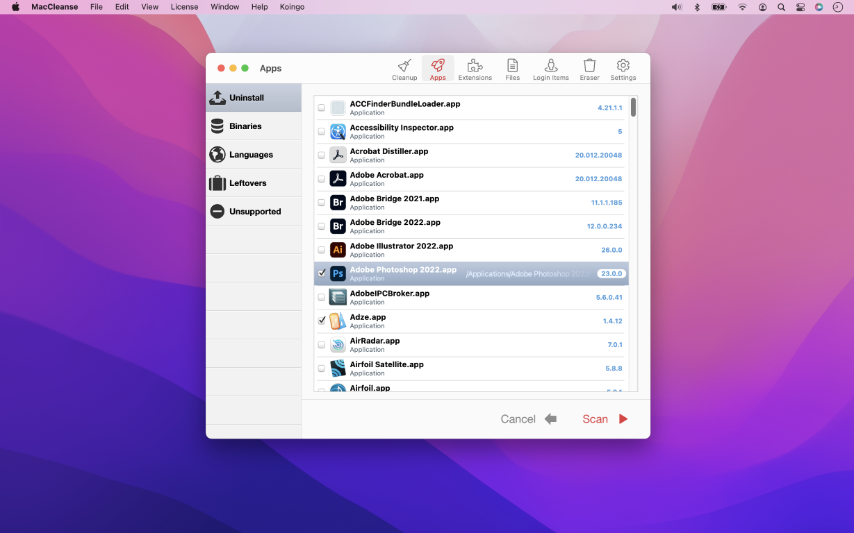 MacCleanse Screenshot 1