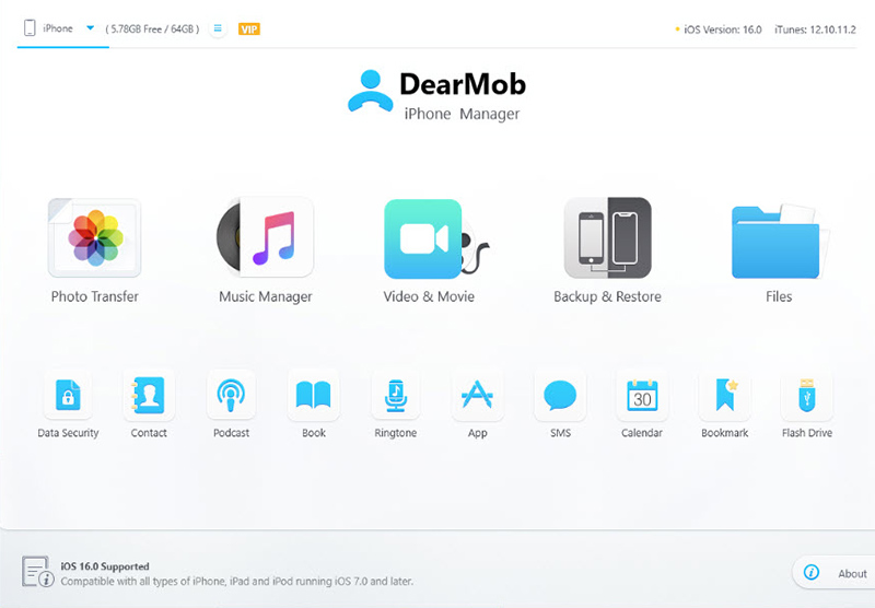 iPhone Manager Screenshot 1