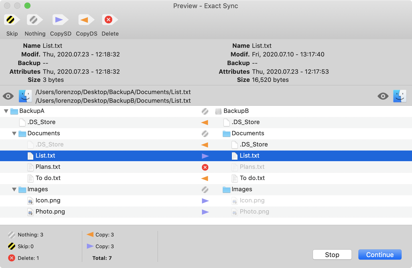 FoldersSynchronizer Screenshot 1