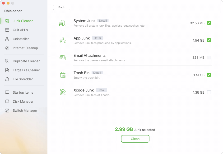 DMcleaner Screenshot 1