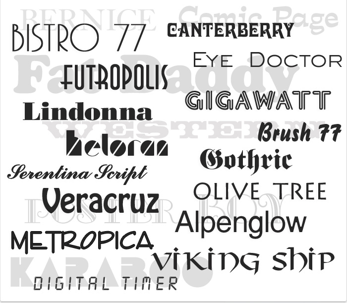1000 OpenType Fonts Screenshot 1