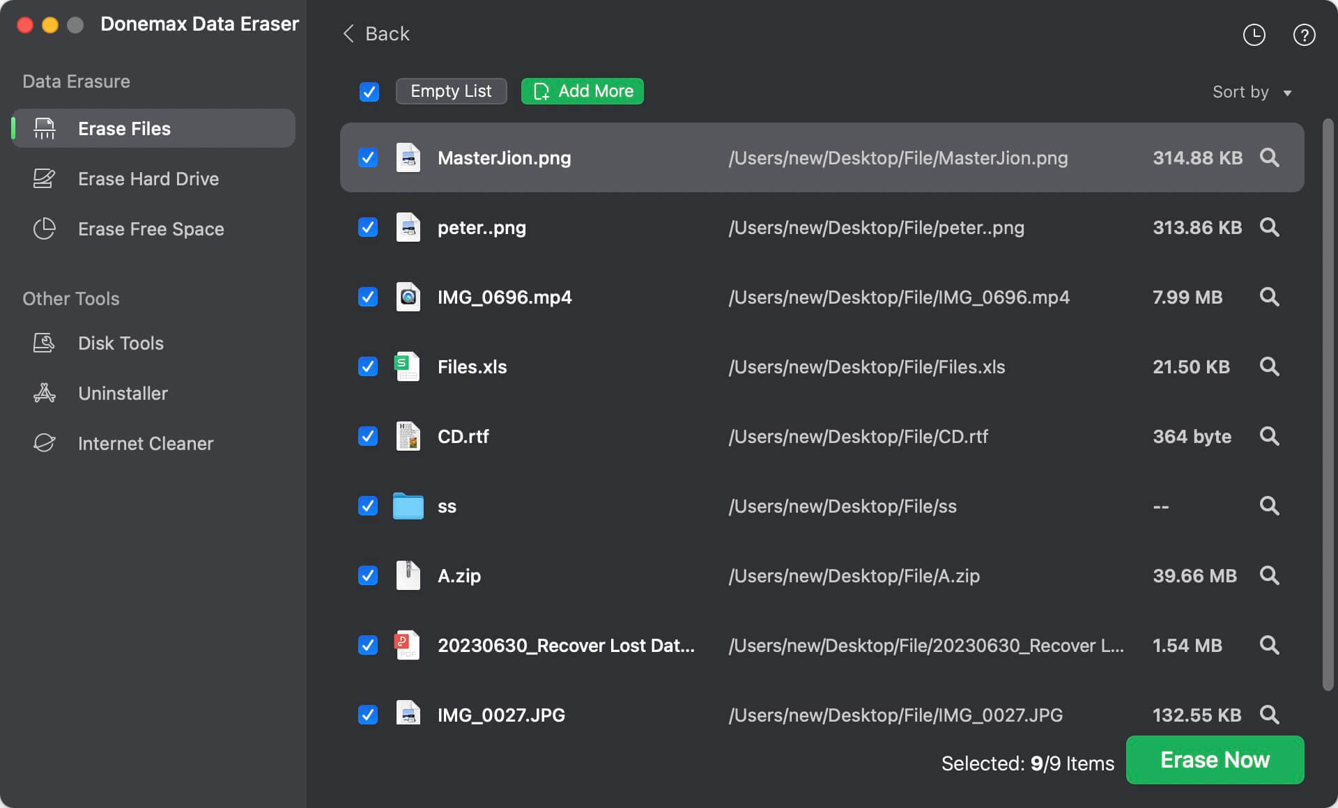 Donemax Data Eraser Screenshot 1
