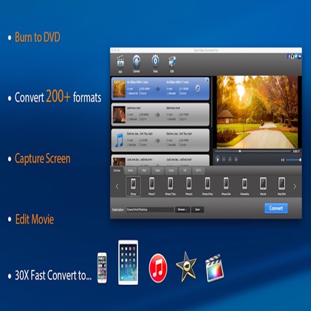 Total Video Converter for Mac- Burn Video to DVD Screenshot 1