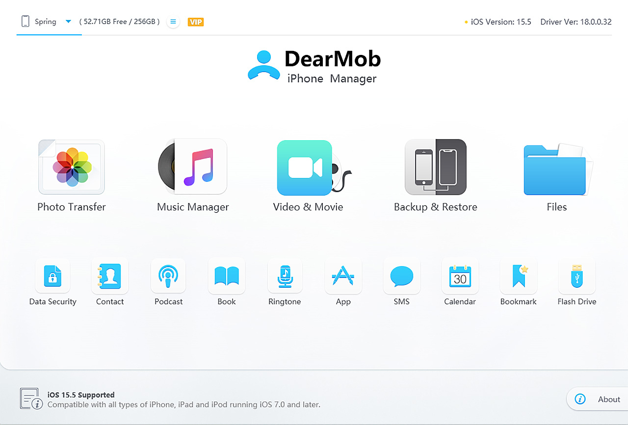 DearMob iPhone Manager Screenshot 1