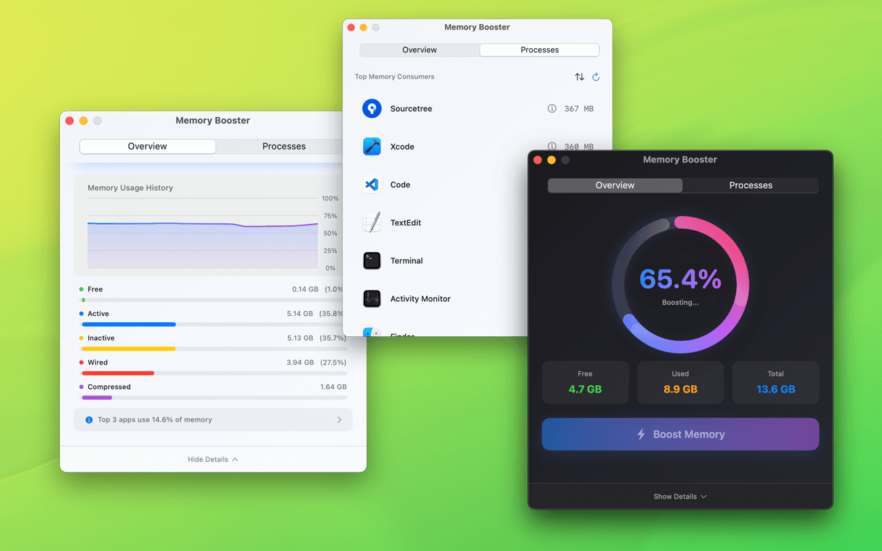 Esnili.co Memory Booster Mac App Screenshot 2