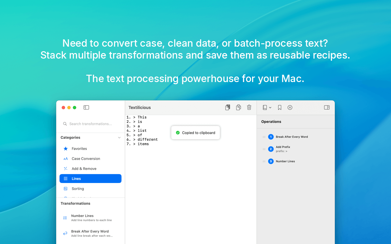 Ensilico Textilicious Mac App Screenshot 1