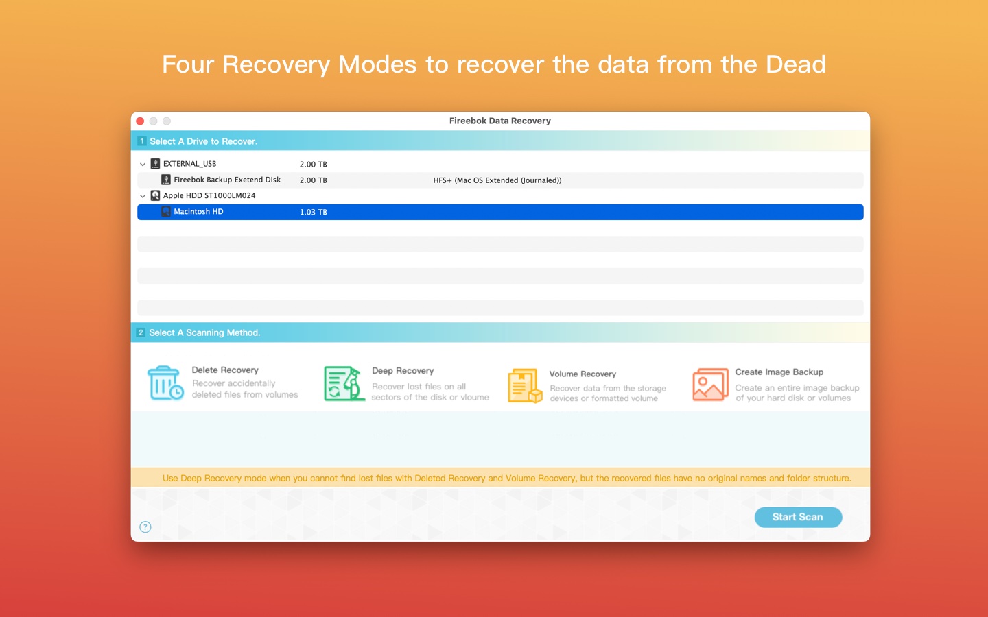 Fireebok Data Recovery Screenshot 1