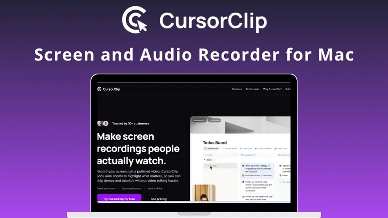 CursorClip: Screen Recorder App