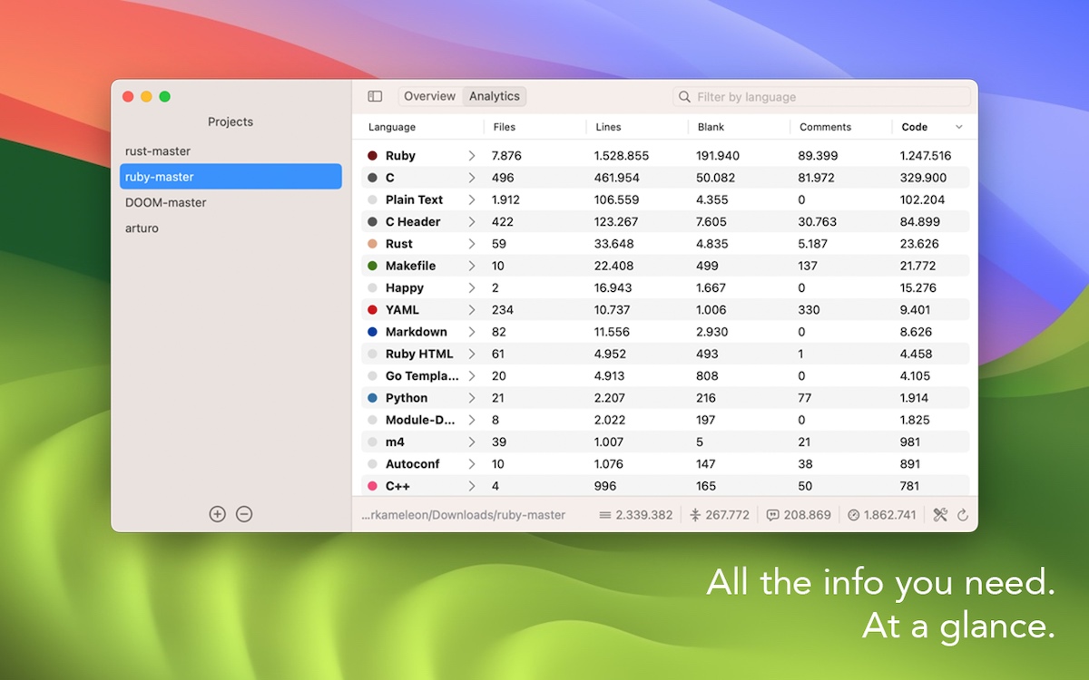 CodeCounter Screenshot 1