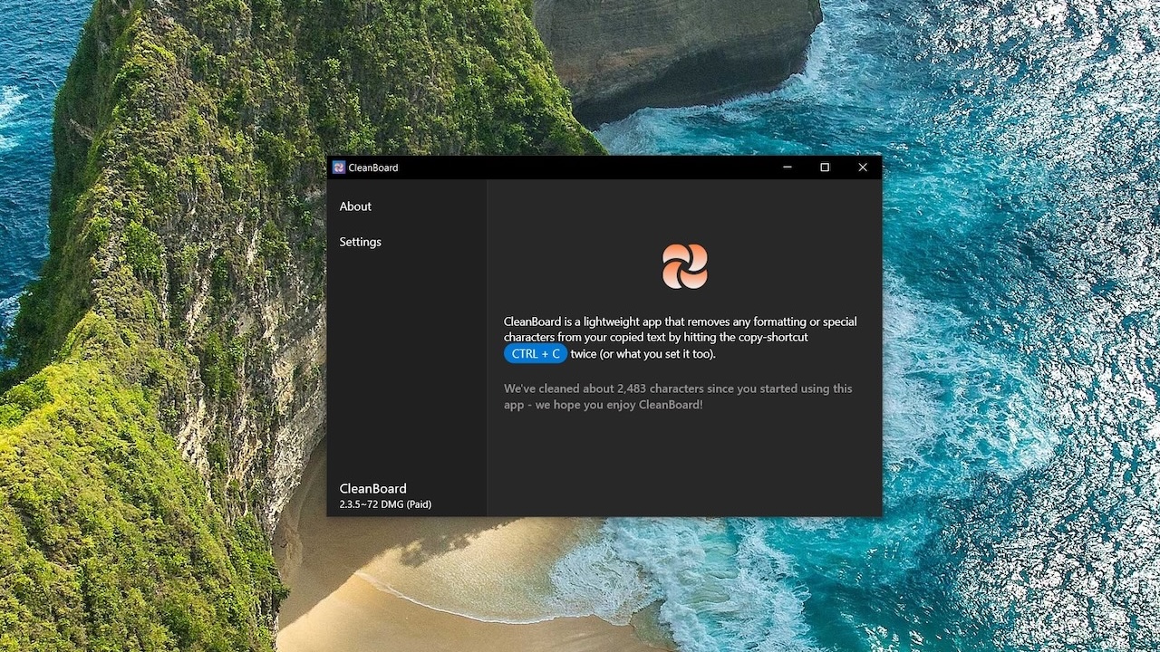 CleanBoard - Copy and paste plain text Screenshot 1