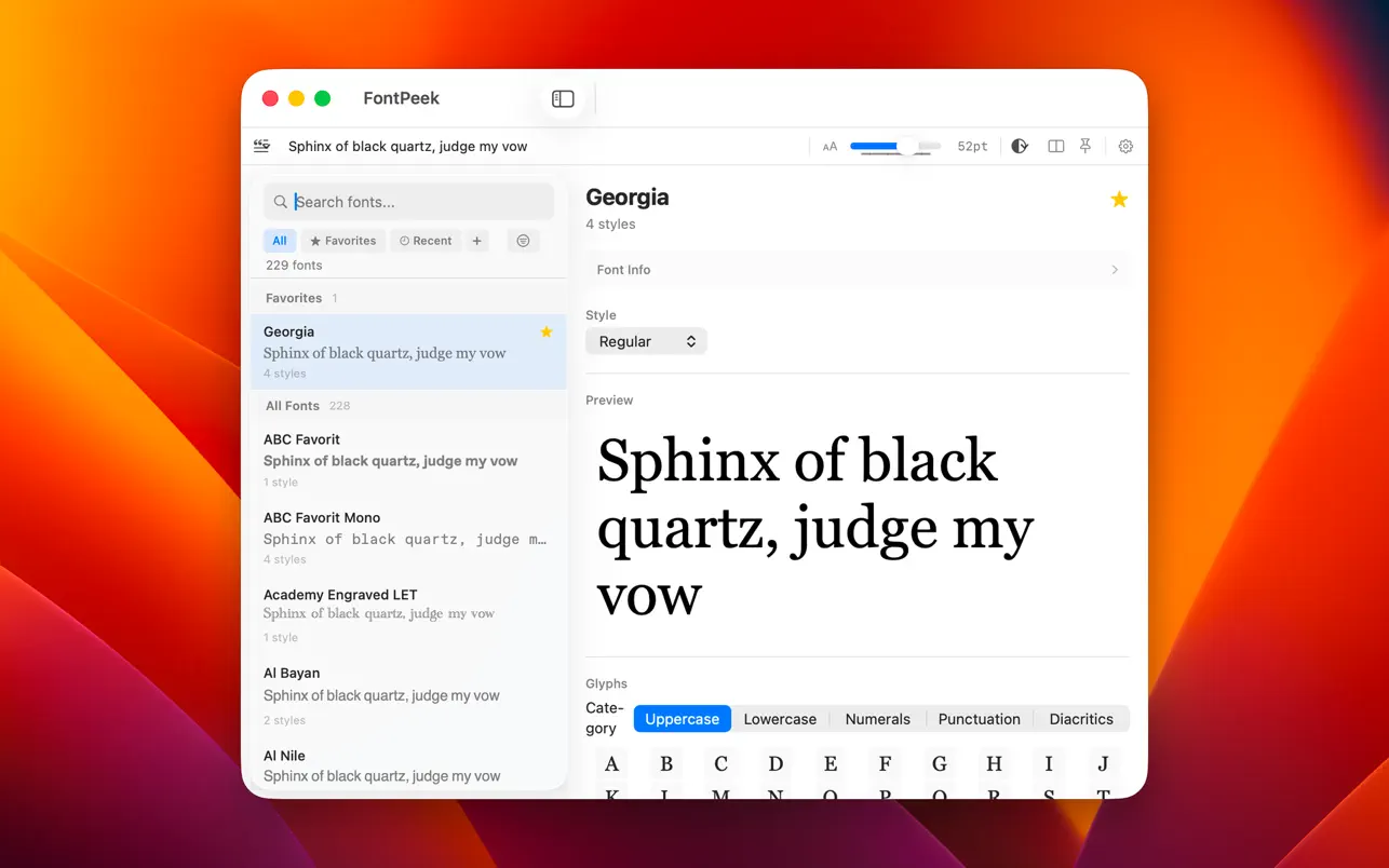 Fontpeek Screenshot 1