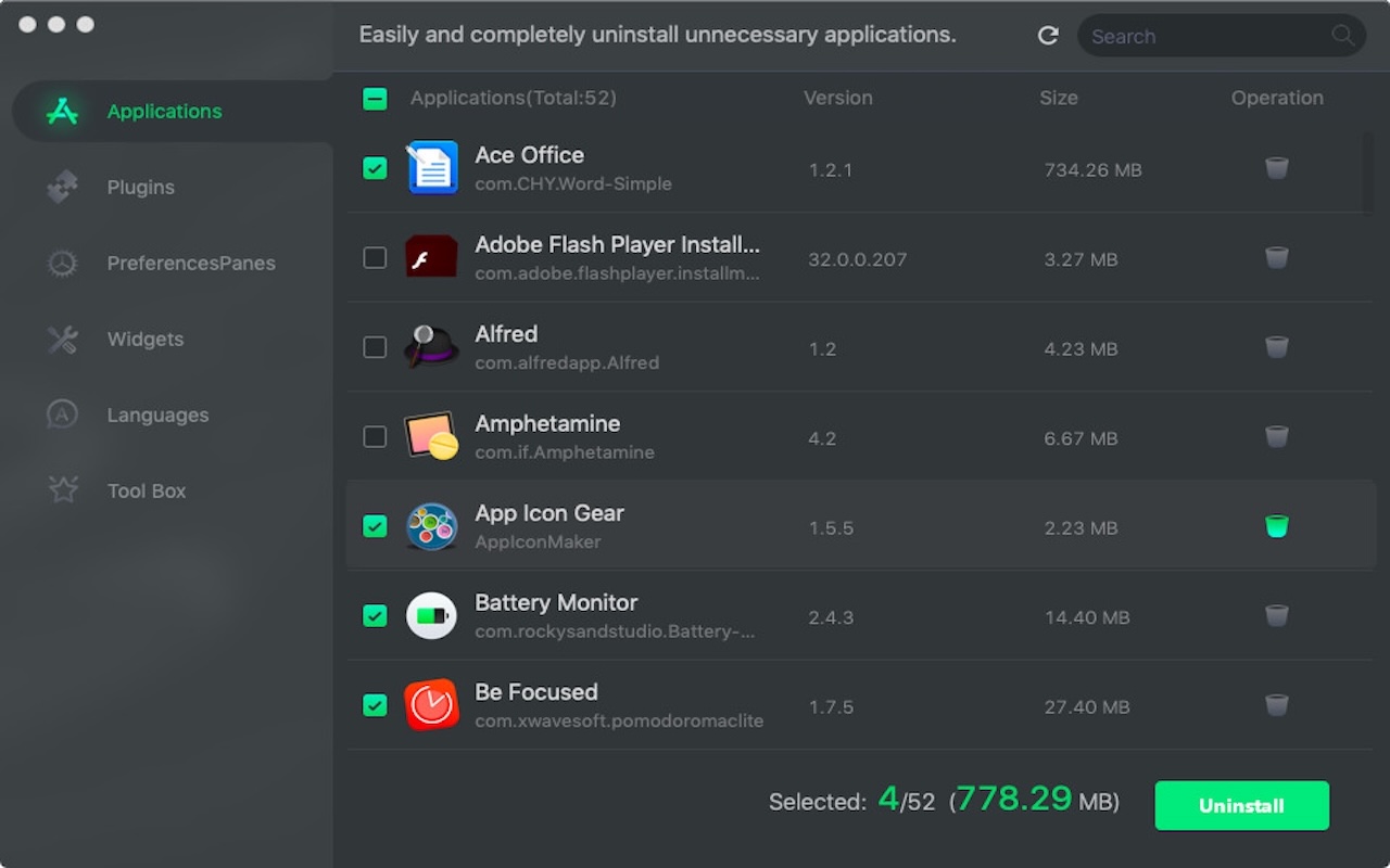DoYourData AppUninser for Mac Screenshot 1