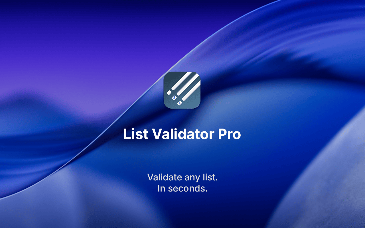 List Validator Pro Screenshot 1