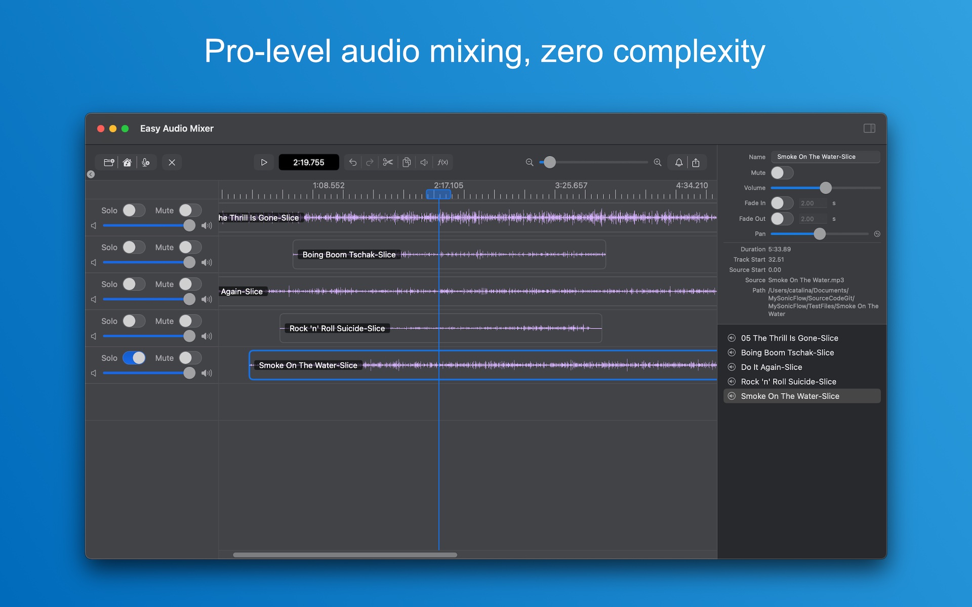 Easy Audio Mixer - 1 Year Plan Screenshot 1