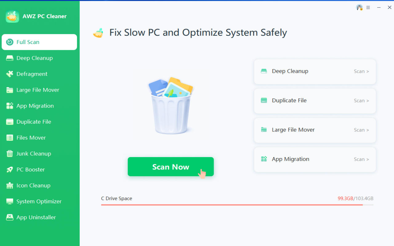 AWZ PC Cleaner Screenshot 1