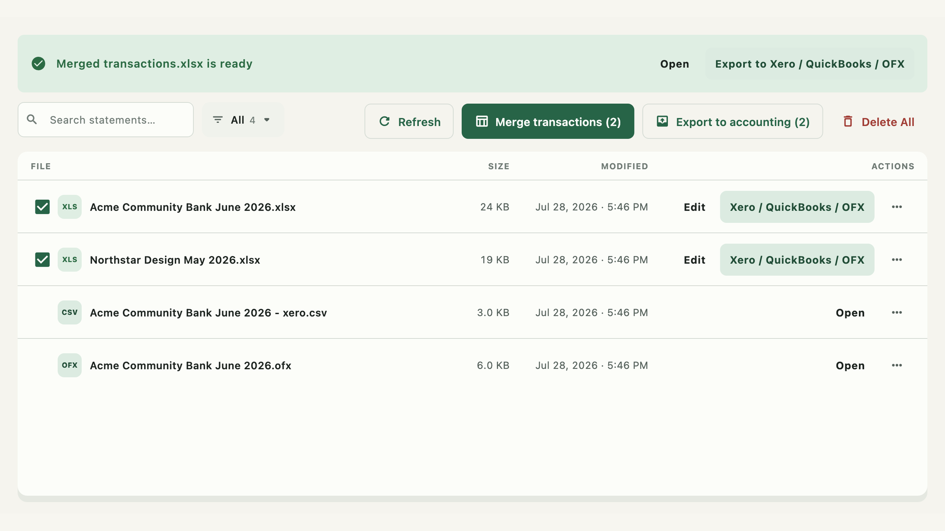 BankStatementConverter Screenshot 1